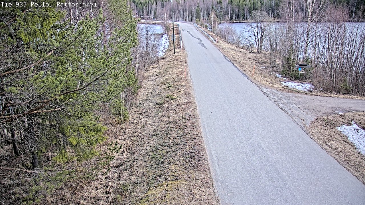 Weather Camera Image Väg 935 Rattosjärvi, Pello, Lappi
