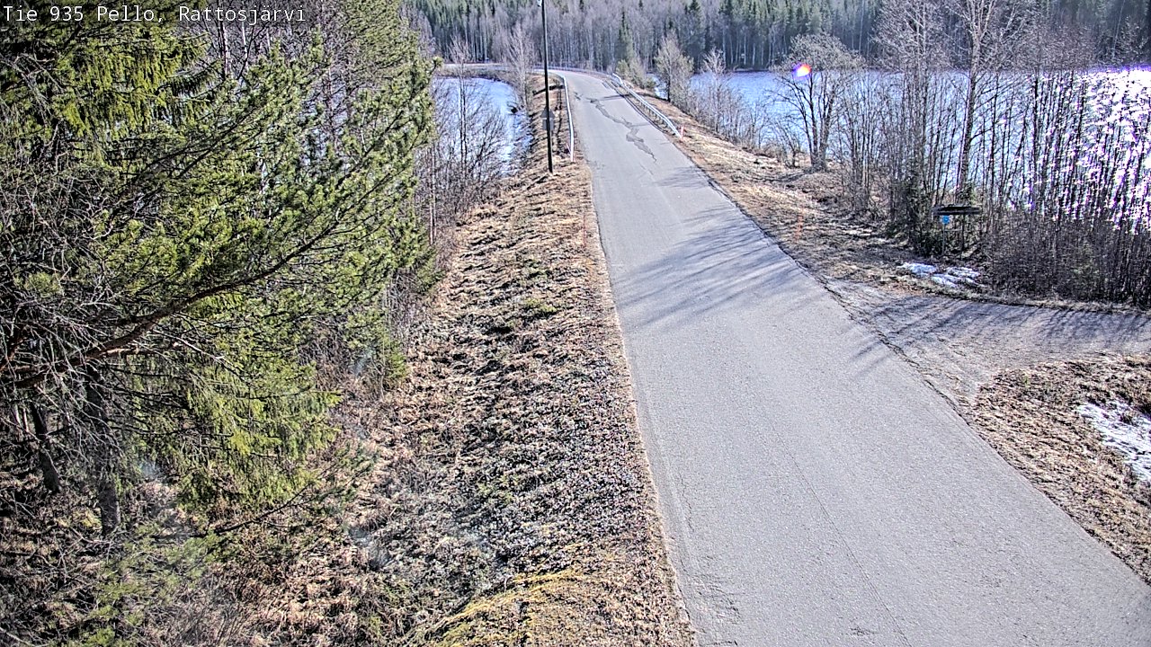Weather Camera Image Road 935 Rattosjärvi, Pello, Lappi