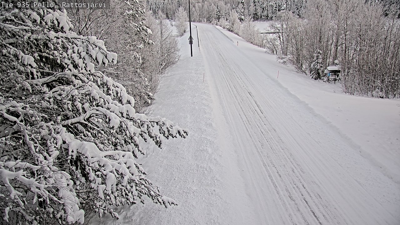 Weather Camera Image Road 935 Rattosjärvi, Pello, Lappi
