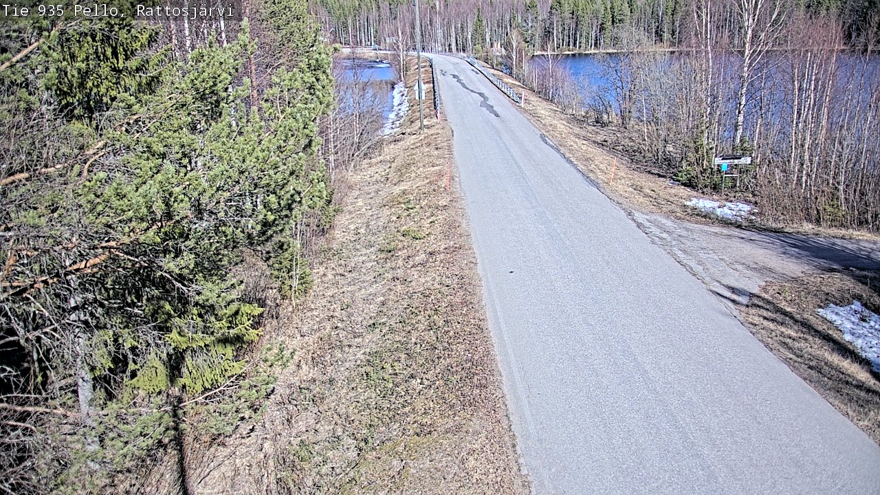 Weather Camera Image Väg 935 Rattosjärvi, Pello, Lappi