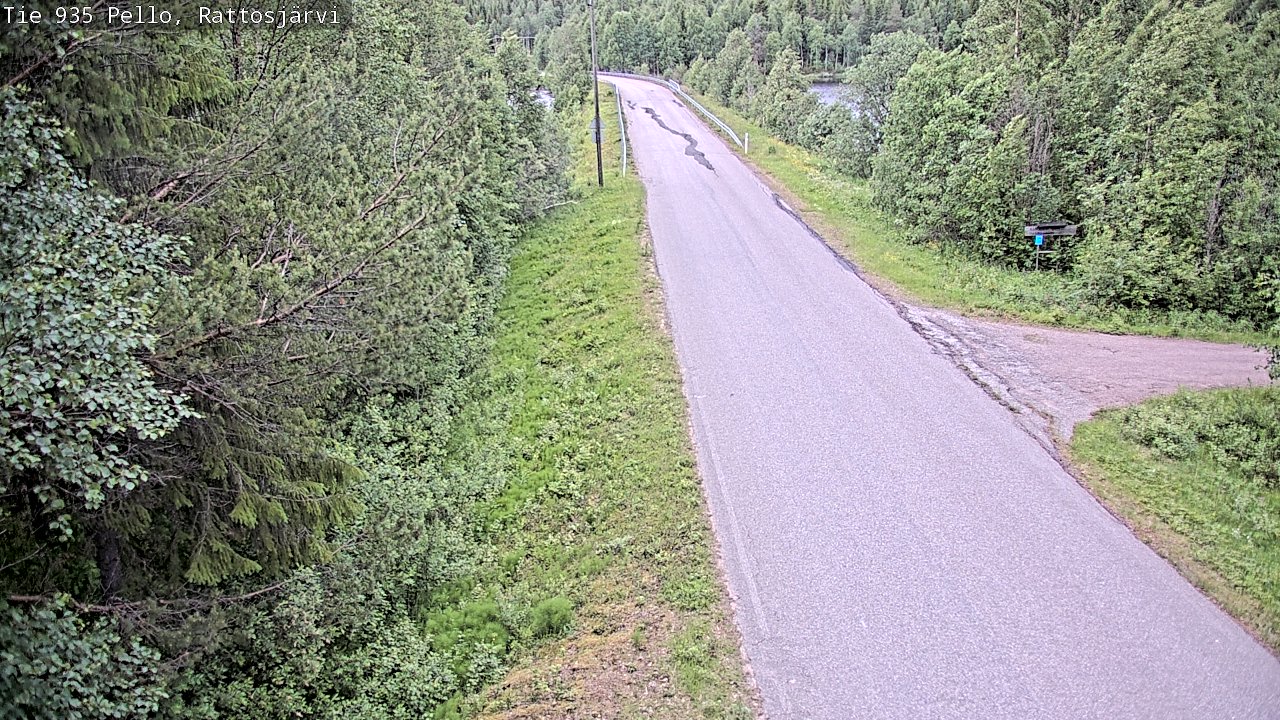 Kelikamerat Kuva Tie 935 Rattosjärvi, Pello, Lappi