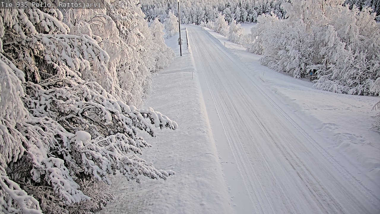 Kelikamerat Kuva Tie 935 Rattosjärvi, Pello, Lappi