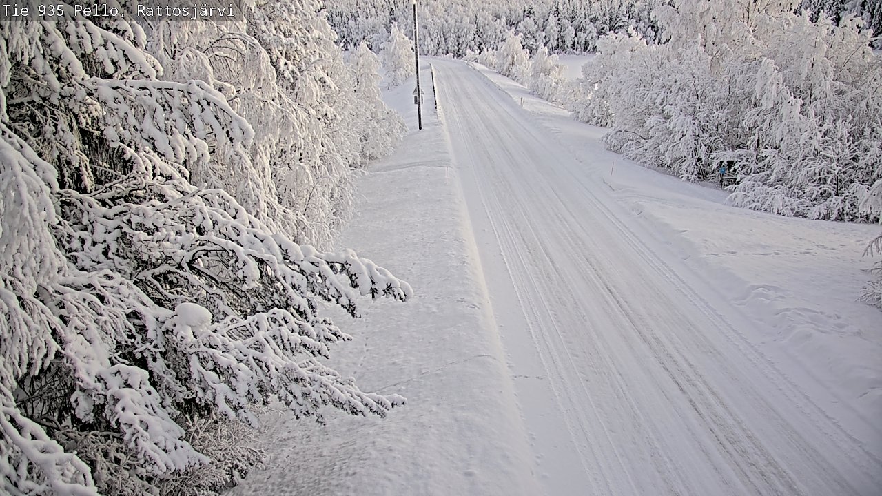 Kelikamerat Kuva Tie 935 Rattosjärvi, Pello, Lappi