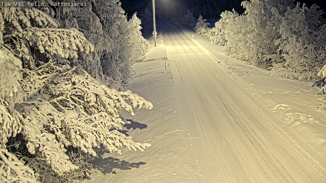 Kelikamerat Kuva Tie 935 Rattosjärvi, Pello, Lappi