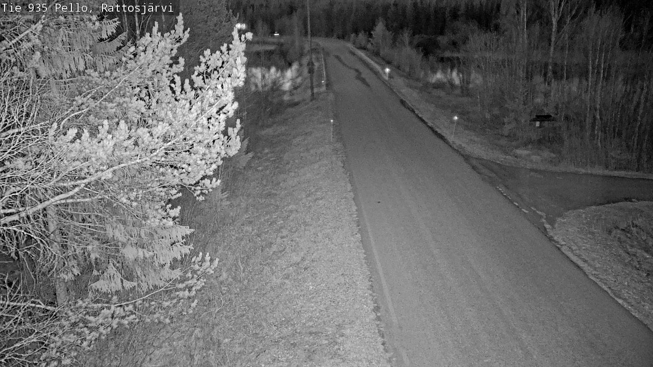 Weather Camera Image Väg 935 Rattosjärvi, Pello, Lappi