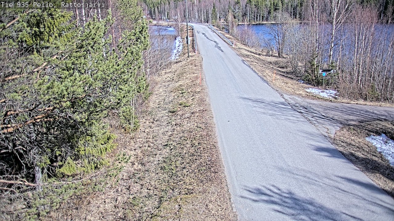 Weather Camera Image Väg 935 Rattosjärvi, Pello, Lappi