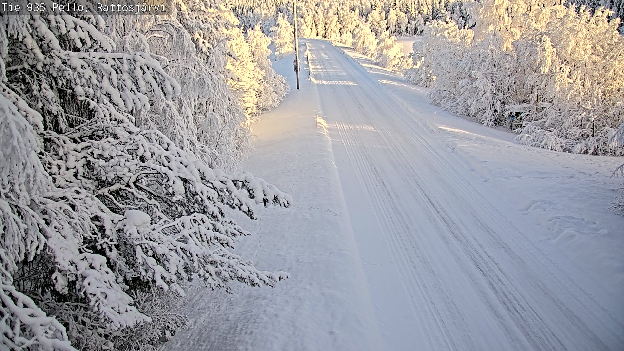 Kelikamerat Kuva Tie 935 Rattosjärvi, Pello, Lappi