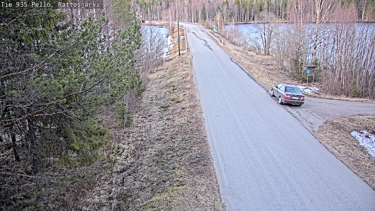 Weather Camera Image Väg 935 Rattosjärvi, Pello, Lappi