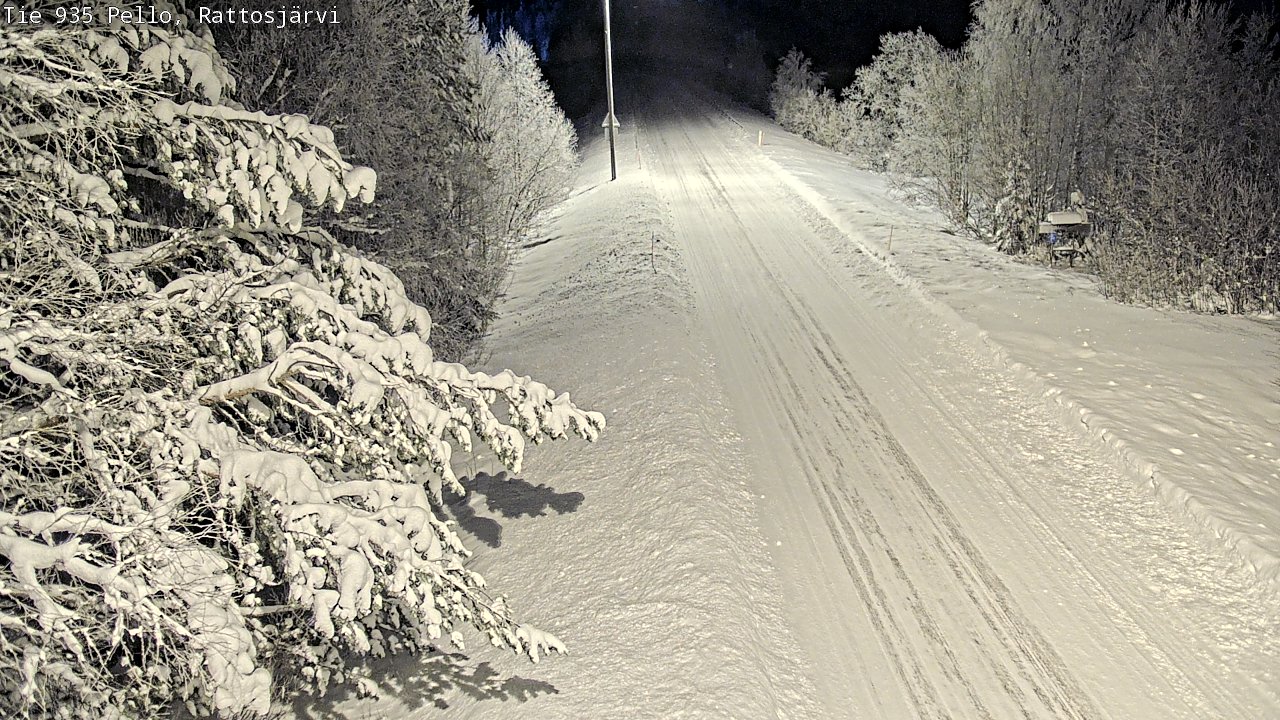 Weather Camera Image Väg 935 Rattosjärvi, Pello, Lappi