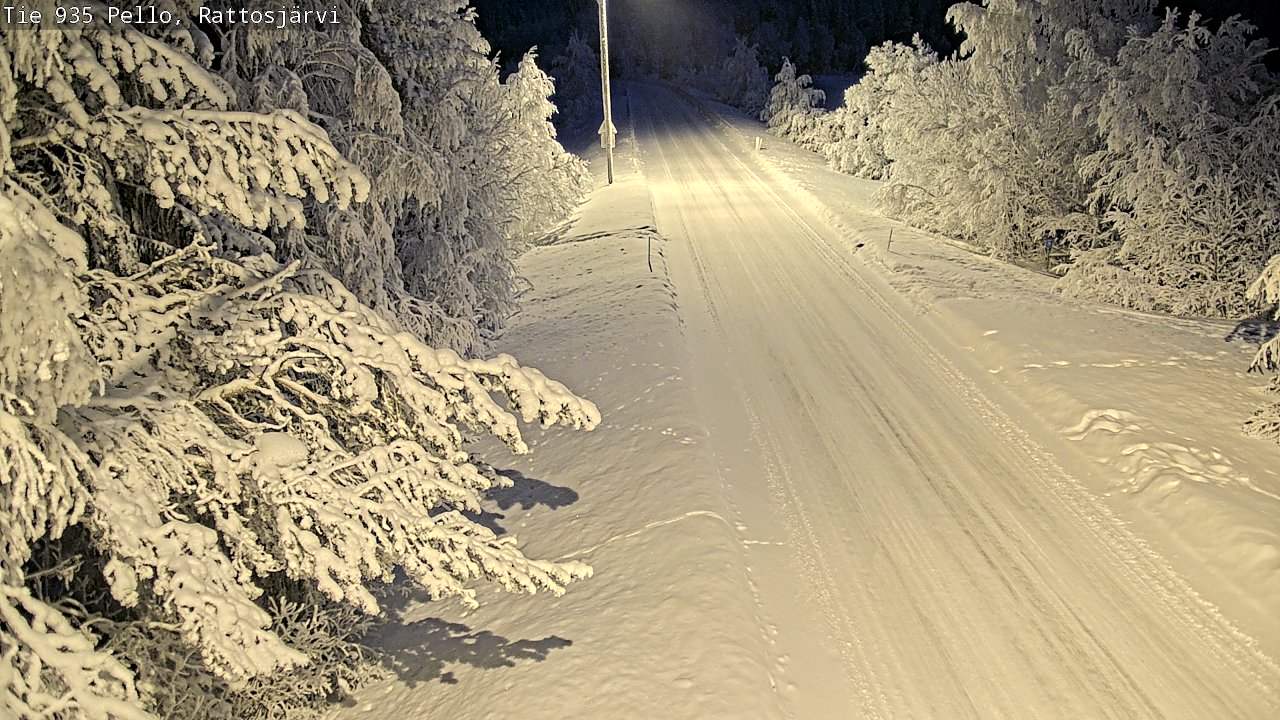 Kelikamerat Kuva Tie 935 Rattosjärvi, Pello, Lappi