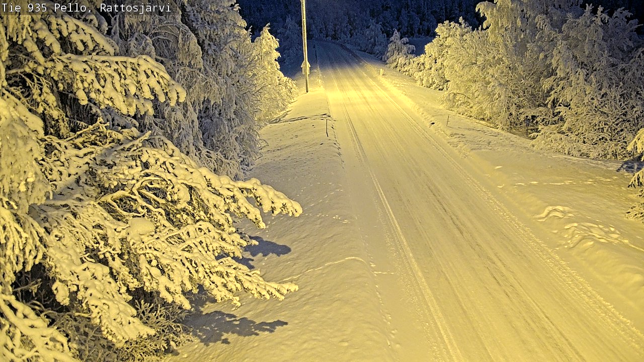 Kelikamerat Kuva Tie 935 Rattosjärvi, Pello, Lappi