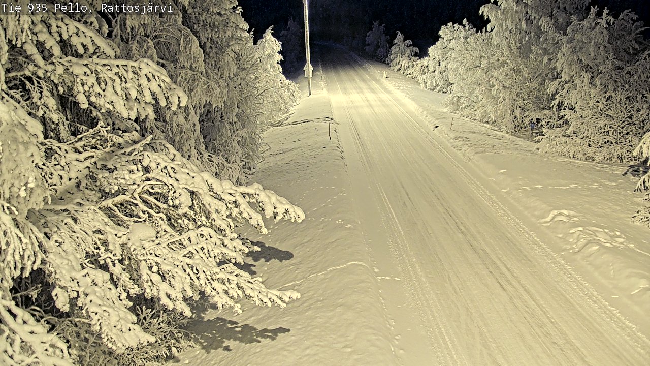 Kelikamerat Kuva Tie 935 Rattosjärvi, Pello, Lappi