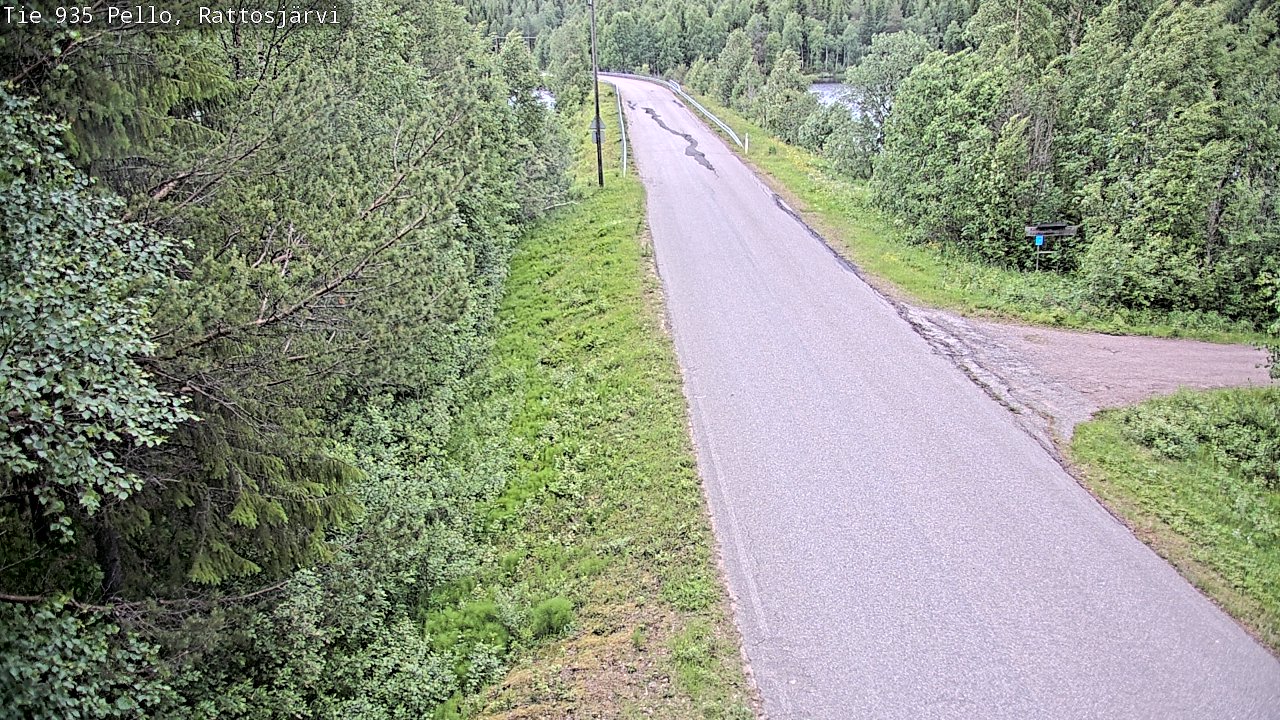 Kelikamerat Kuva Tie 935 Rattosjärvi, Pello, Lappi