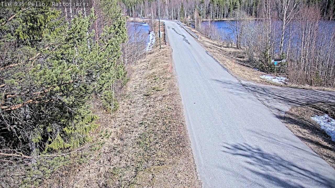 Weather Camera Image Väg 935 Rattosjärvi, Pello, Lappi