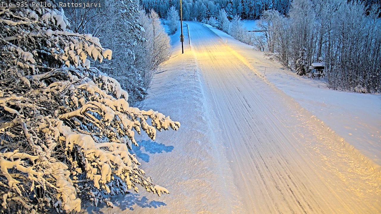 Weather Camera Image Road 935 Rattosjärvi, Pello, Lappi