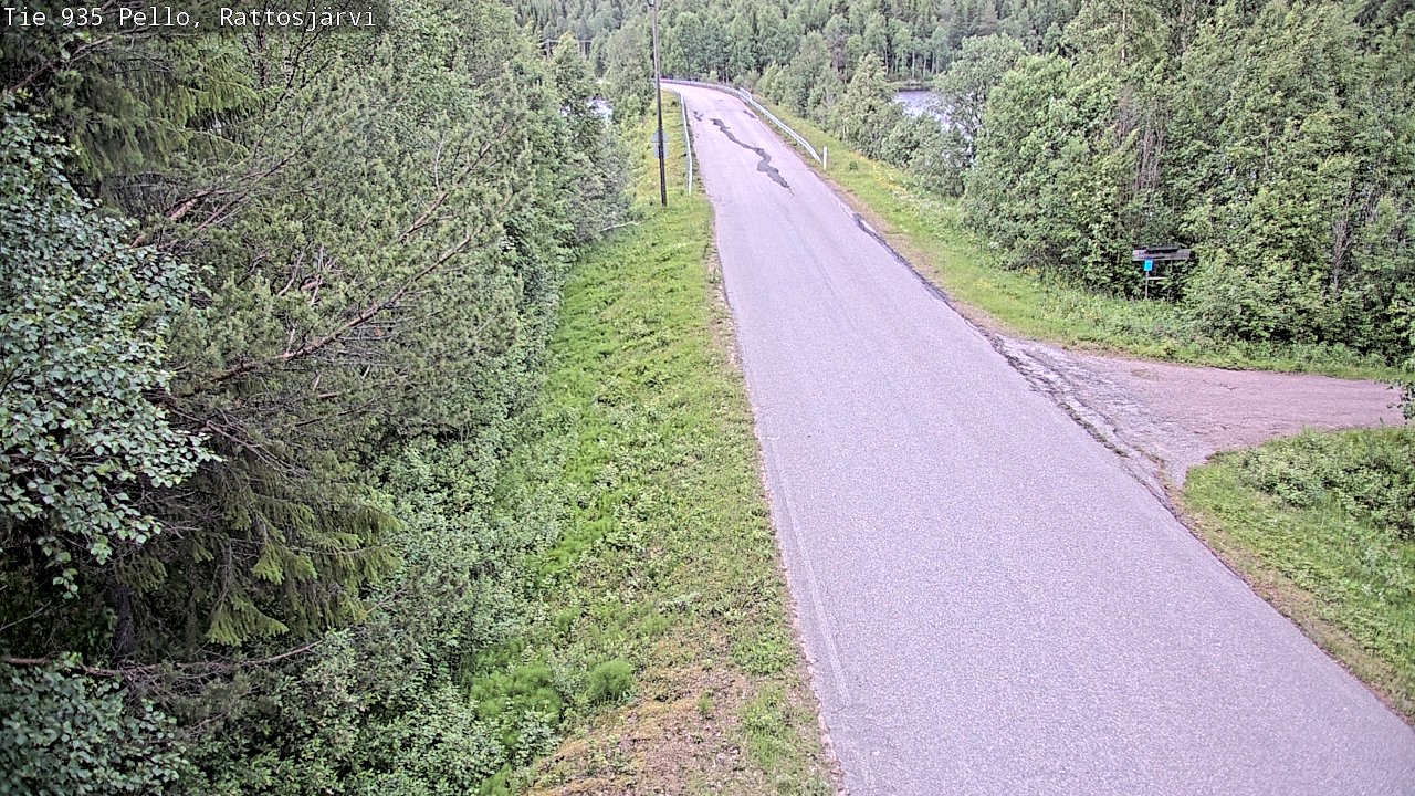 Kelikamerat Kuva Tie 935 Rattosjärvi, Pello, Lappi