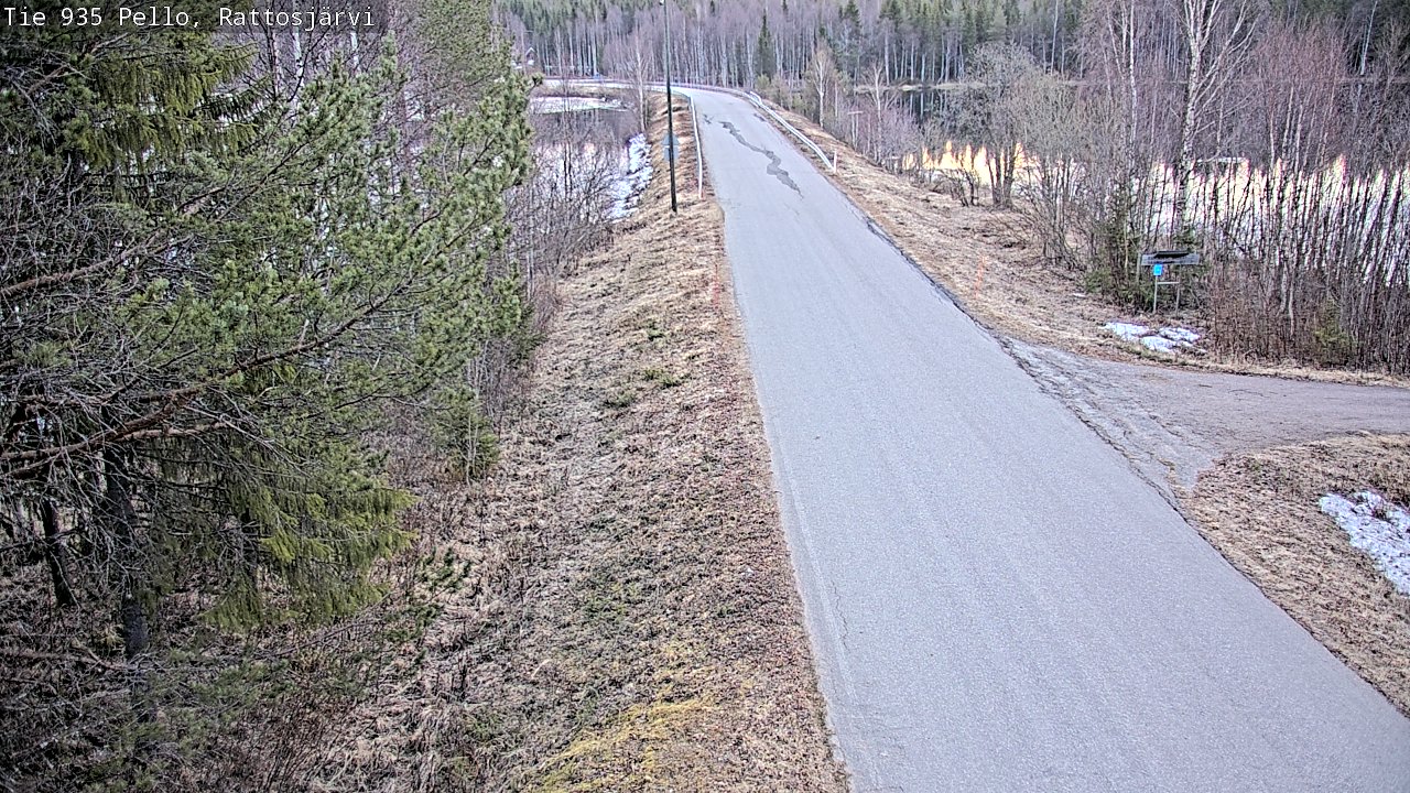 Weather Camera Image Road 935 Rattosjärvi, Pello, Lappi