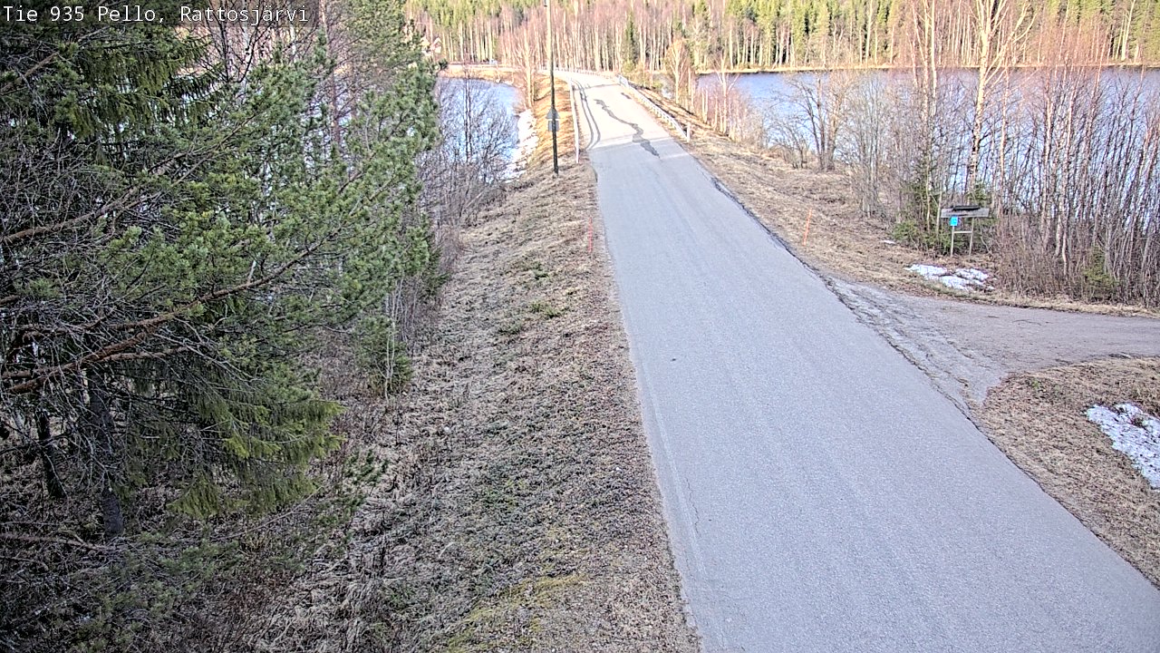 Weather Camera Image Väg 935 Rattosjärvi, Pello, Lappi