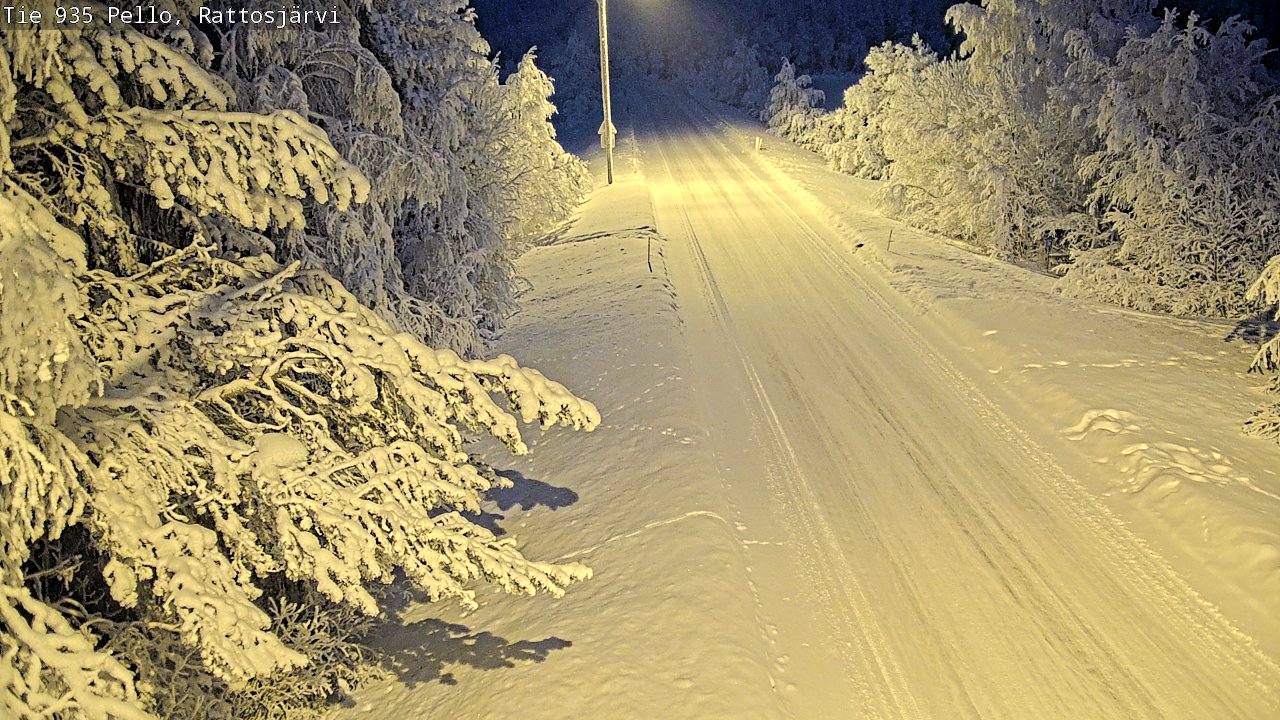 Kelikamerat Kuva Tie 935 Rattosjärvi, Pello, Lappi