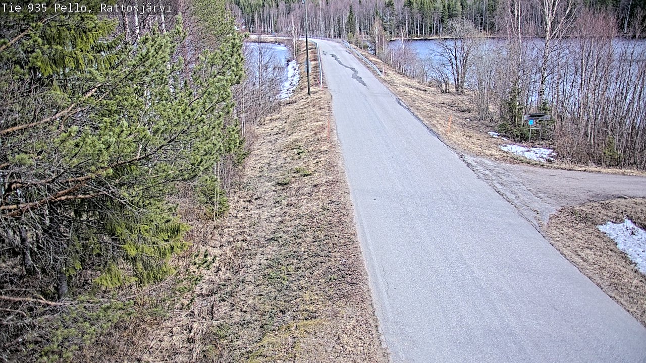 Weather Camera Image Väg 935 Rattosjärvi, Pello, Lappi