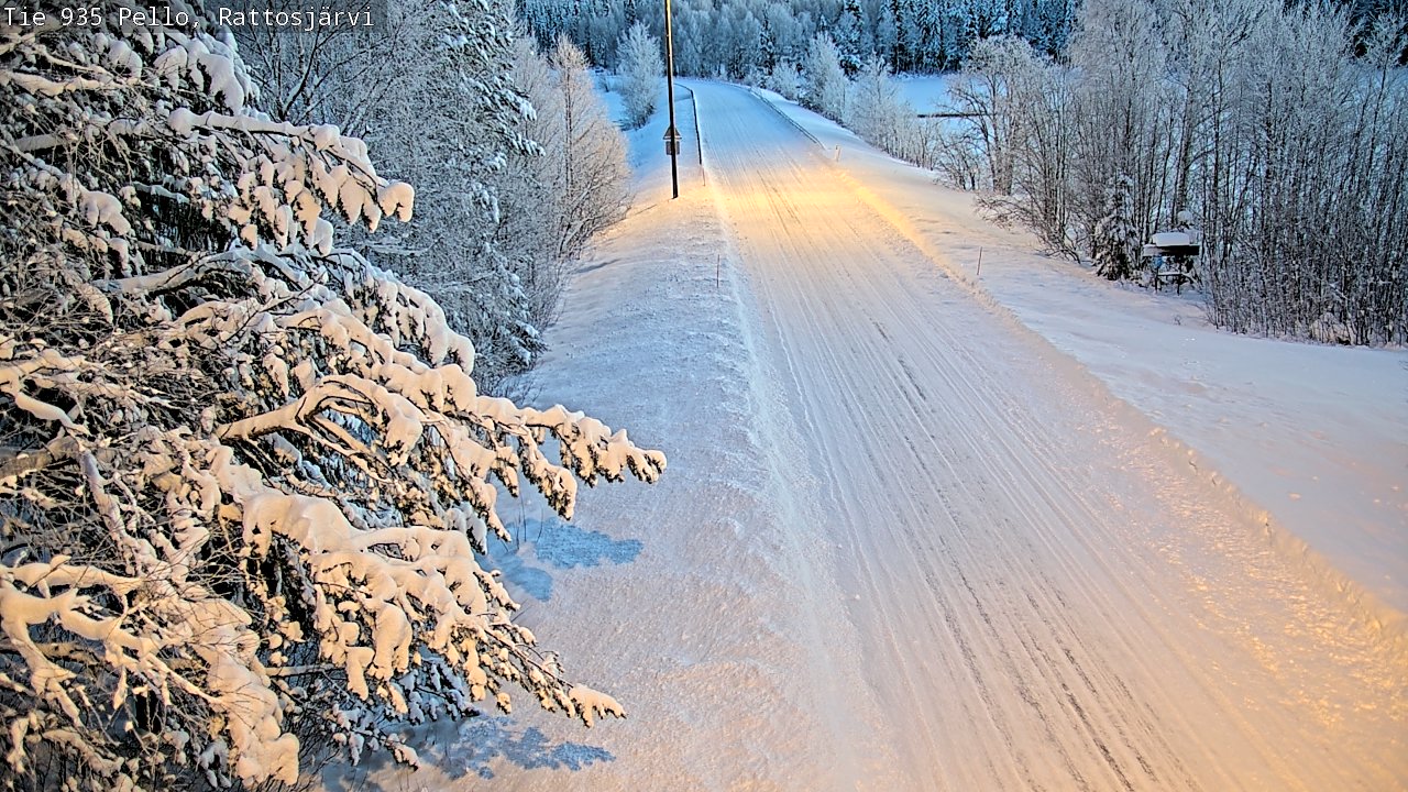 Weather Camera Image Road 935 Rattosjärvi, Pello, Lappi