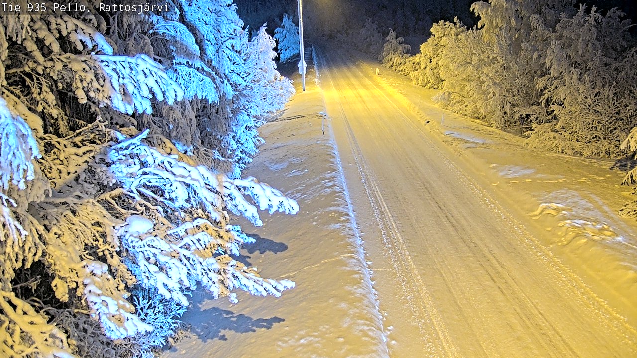 Kelikamerat Kuva Tie 935 Rattosjärvi, Pello, Lappi
