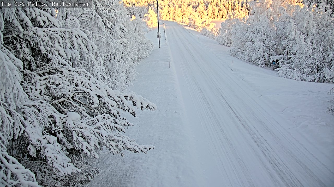 Kelikamerat Kuva Tie 935 Rattosjärvi, Pello, Lappi