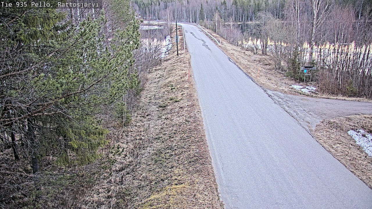 Weather Camera Image Road 935 Rattosjärvi, Pello, Lappi