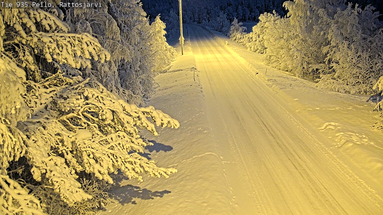 Kelikamerat Kuva Tie 935 Rattosjärvi, Pello, Lappi