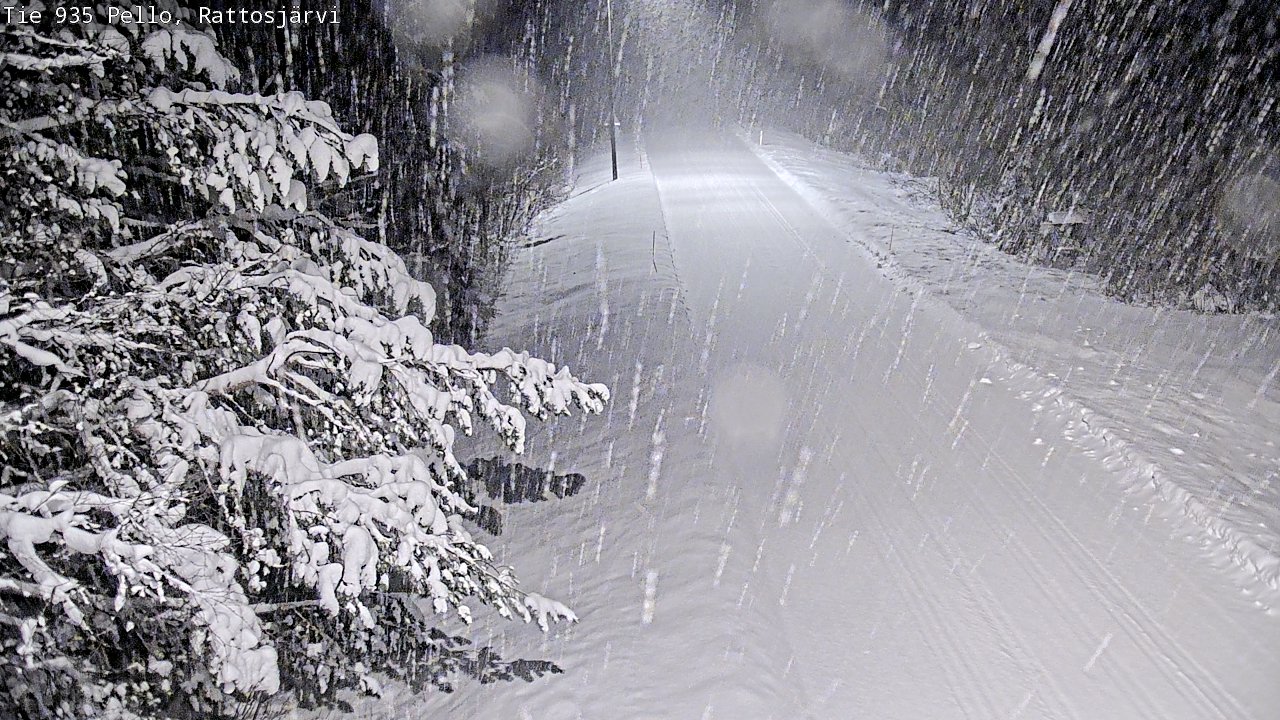 Weather Camera Image Road 935 Rattosjärvi, Pello, Lappi