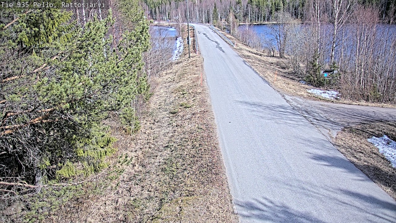 Weather Camera Image Väg 935 Rattosjärvi, Pello, Lappi