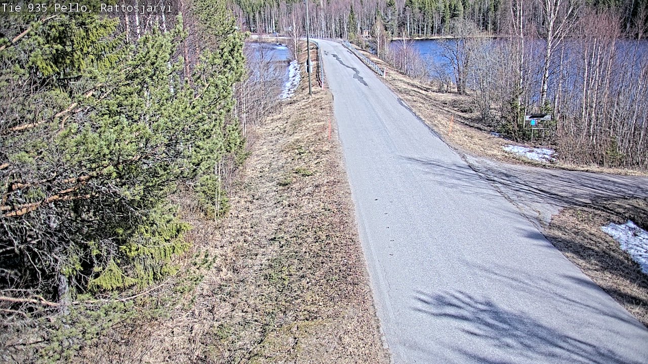 Weather Camera Image Väg 935 Rattosjärvi, Pello, Lappi