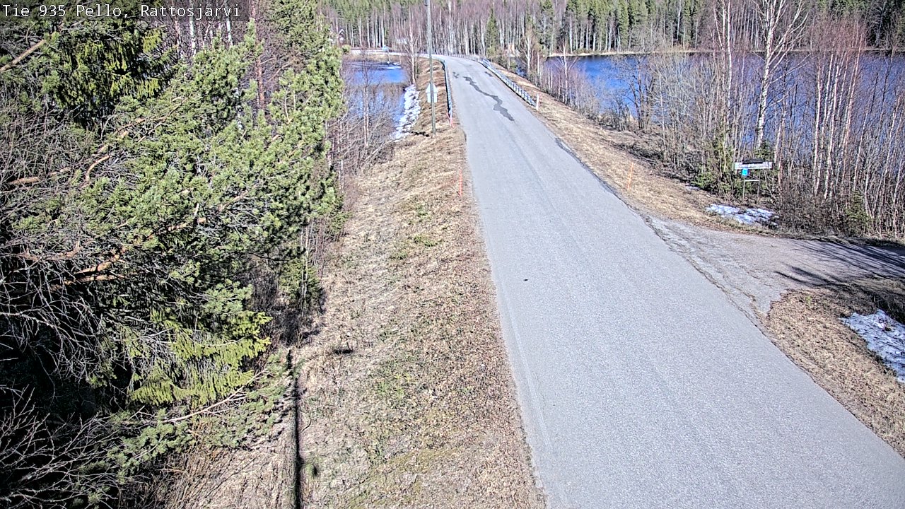 Weather Camera Image Väg 935 Rattosjärvi, Pello, Lappi