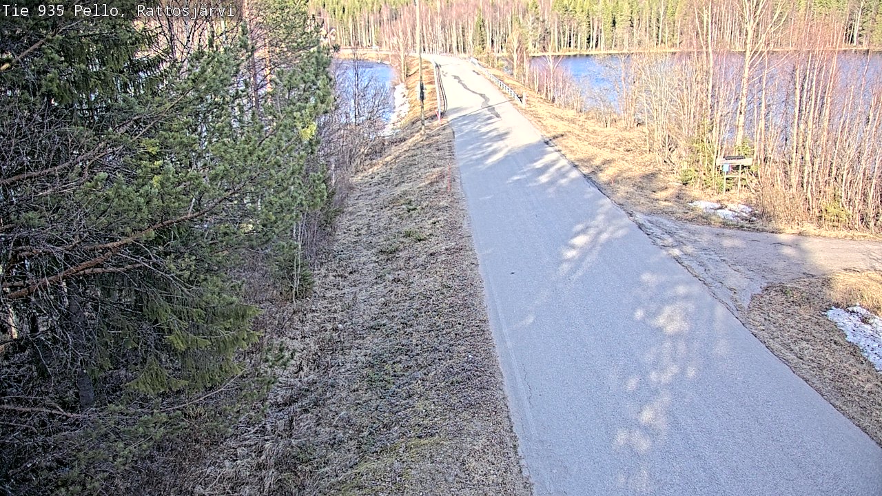 Weather Camera Image Väg 935 Rattosjärvi, Pello, Lappi