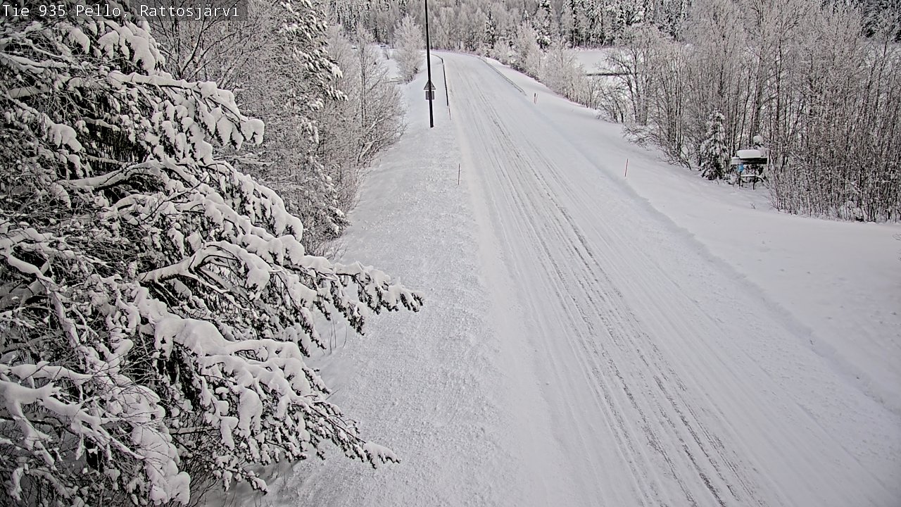 Weather Camera Image Road 935 Rattosjärvi, Pello, Lappi