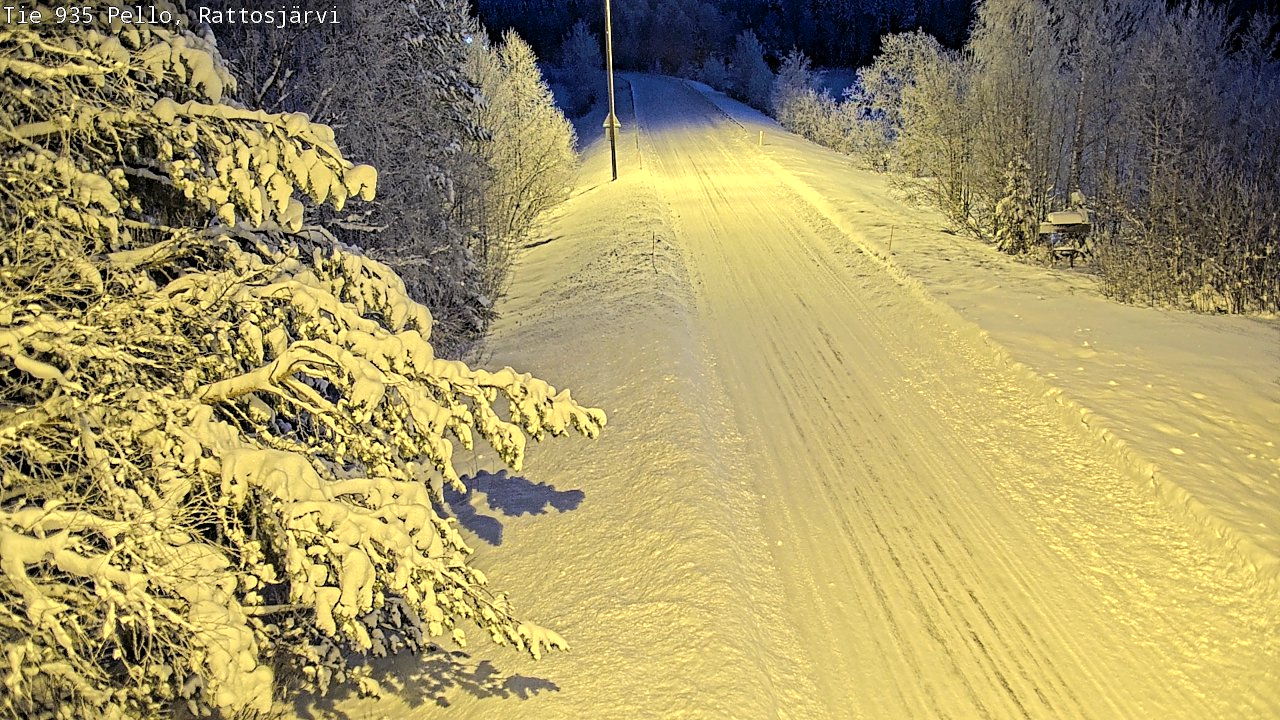 Weather Camera Image Road 935 Rattosjärvi, Pello, Lappi