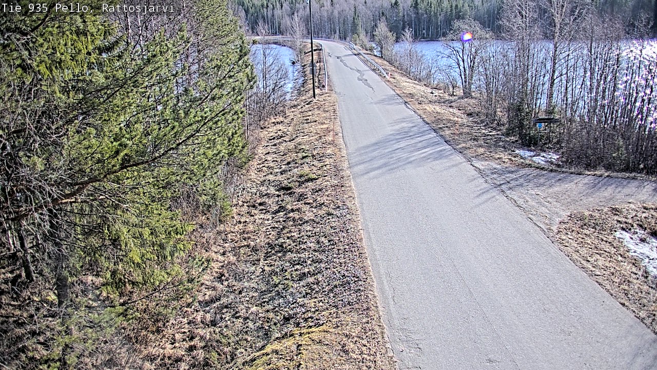 Weather Camera Image Road 935 Rattosjärvi, Pello, Lappi