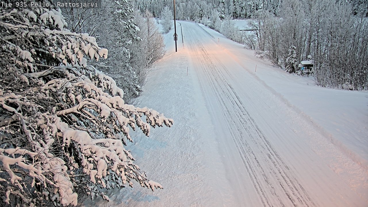 Weather Camera Image Road 935 Rattosjärvi, Pello, Lappi