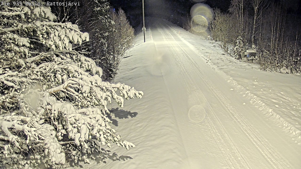 Weather Camera Image Road 935 Rattosjärvi, Pello, Lappi