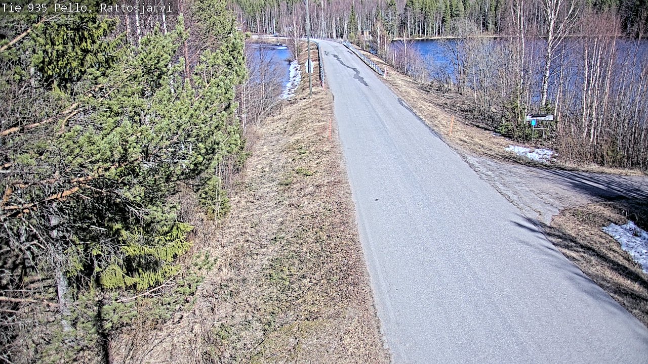 Weather Camera Image Väg 935 Rattosjärvi, Pello, Lappi