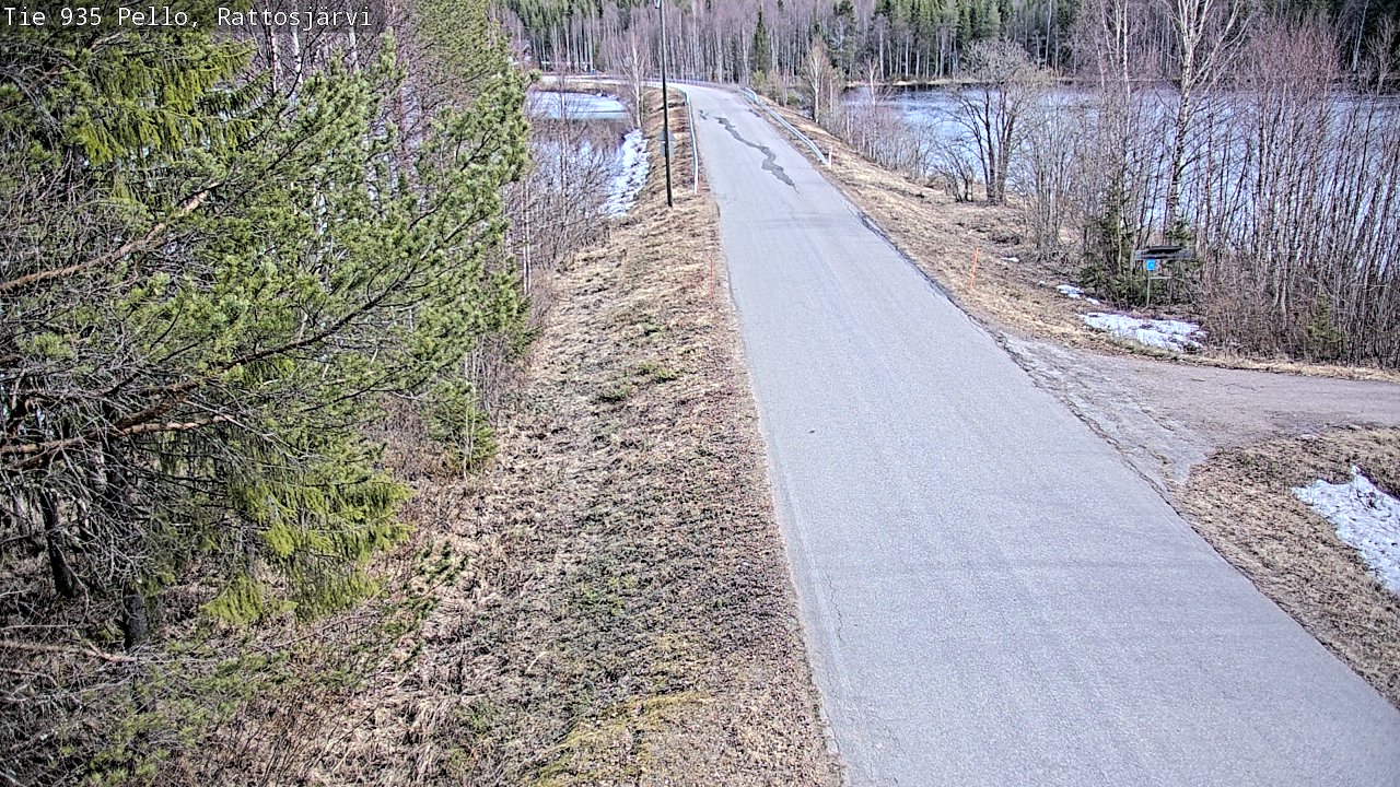 Weather Camera Image Väg 935 Rattosjärvi, Pello, Lappi