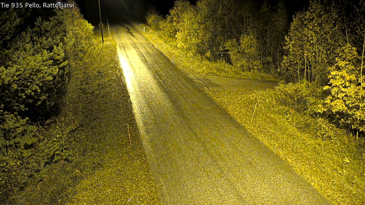 Kelikamerat Kuva Tie 935 Rattosjärvi, Pello, Lappi