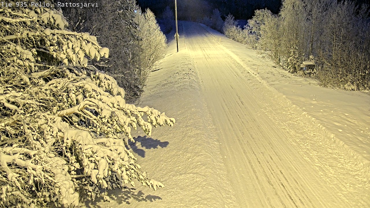 Weather Camera Image Road 935 Rattosjärvi, Pello, Lappi