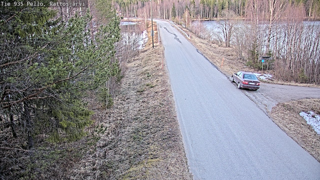 Weather Camera Image Väg 935 Rattosjärvi, Pello, Lappi