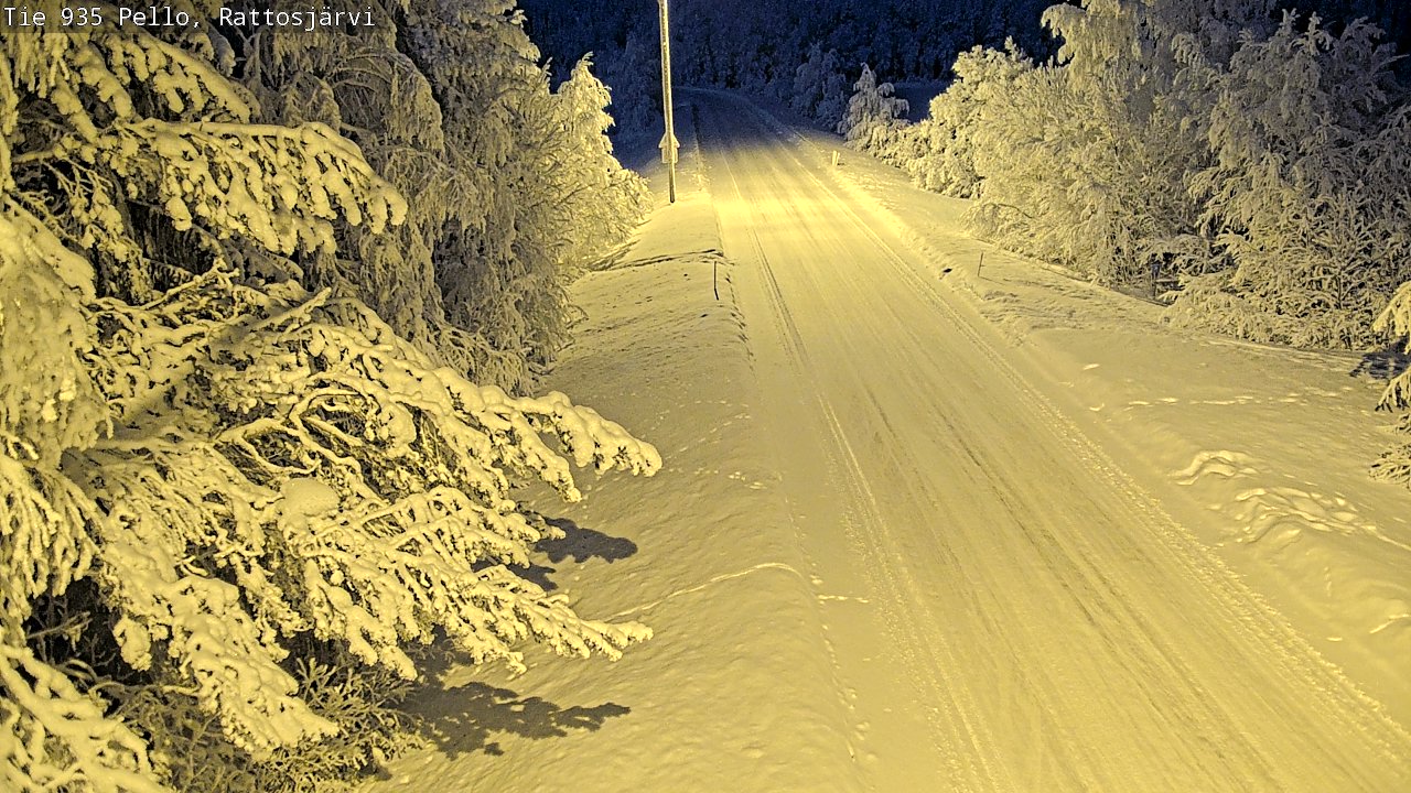 Kelikamerat Kuva Tie 935 Rattosjärvi, Pello, Lappi