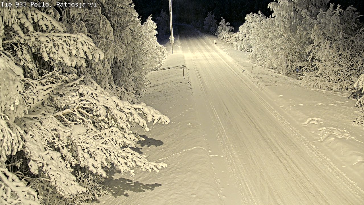 Kelikamerat Kuva Tie 935 Rattosjärvi, Pello, Lappi