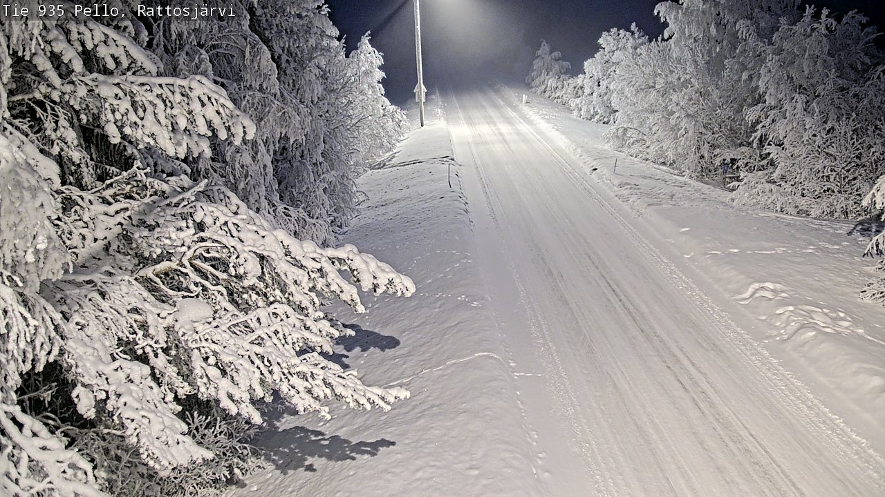 Kelikamerat Kuva Tie 935 Rattosjärvi, Pello, Lappi