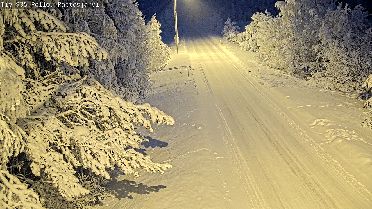 Kelikamerat Kuva Tie 935 Rattosjärvi, Pello, Lappi