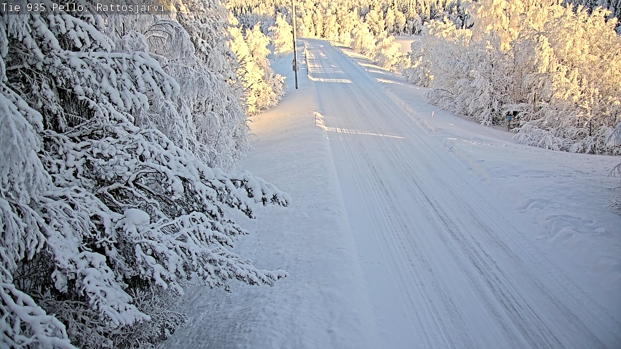 Kelikamerat Kuva Tie 935 Rattosjärvi, Pello, Lappi