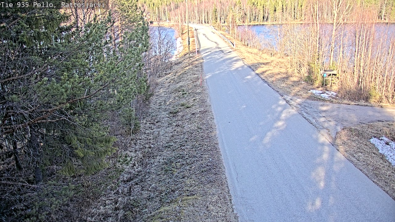 Weather Camera Image Väg 935 Rattosjärvi, Pello, Lappi
